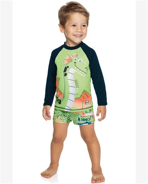 Riachuelo Conjunto Infantil Menino Beach Dinossauro Prote O Uv