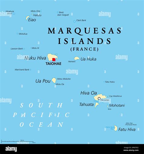 Îles Marquises carte politique Groupe d îles volcaniques en