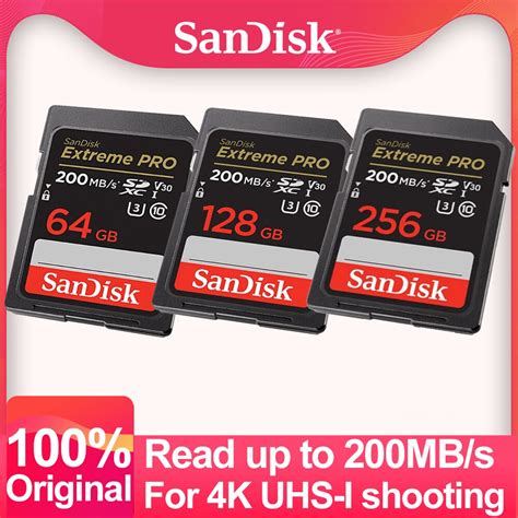 SanDisk Extreme PRO SD Card 1TB 512G 256G SDXC 128G 64G U3 4k Read Up