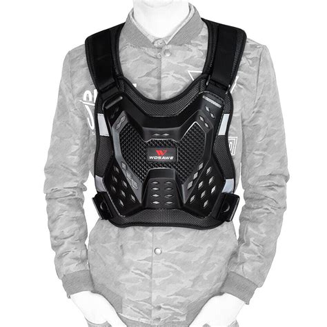 Motorcycle Vest Body Armoured Jacket Mtb Bmx Biker Spine Chest Back