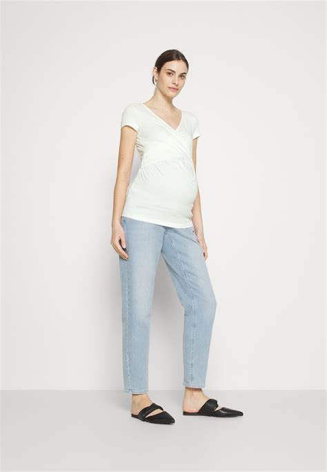 Evenandodd Maternity 2pack T Shirt Basic Off White Mottled Grey