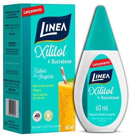 Xilitol Stevia Ou Sucralose - Adoçante Xilitol e Sucralose 60ml - Linea - Línea - Adoçante - Magazine ...