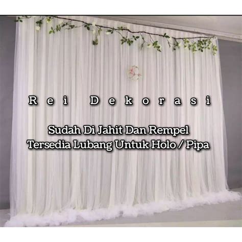 Jual Tinggal Pakai Tinggi Meter Background Backdrop Double Layer Kain