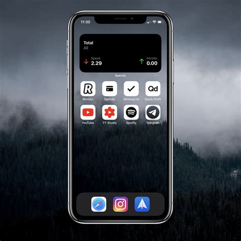 My new minimalist homescreen with iOS 14. : iOSsetups