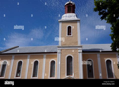 The Moravian Church at Genadendal was built in 1891 Stock Photo - Alamy