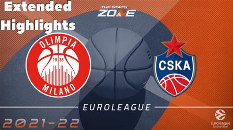 AX Armani Exchange Milan Vs CSKA Moscow Extended Highlights Round 1