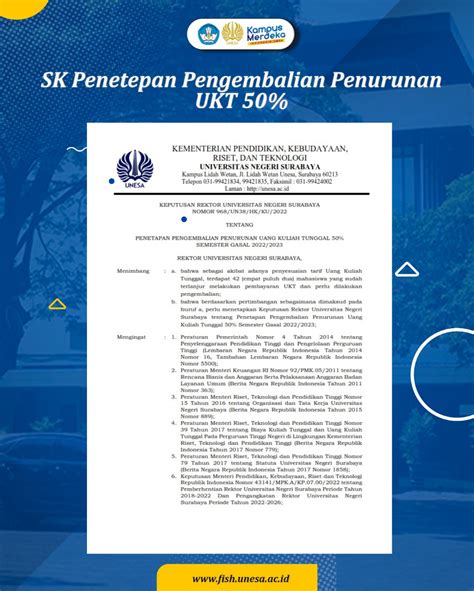 Sk Penetapan Pengembalian Penurunan Ukt Gasal