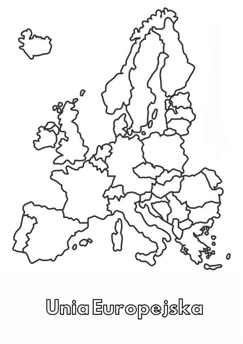 Kolorowanka Mapa Unia Europejska Xxl Szt A Z Oty Nauczyciel