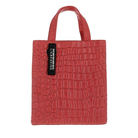 Liebeskind Berlin Paper Bag Waxy Croco Paper Bag In Cognac Fashionette