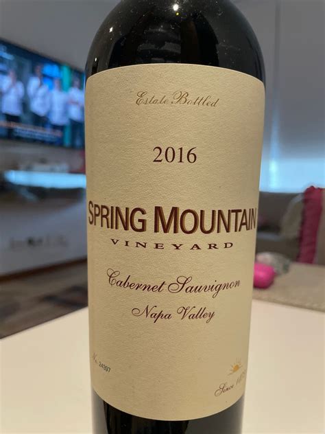 2016 Spring Mountain Vineyard Cabernet Sauvignon Usa California Napa