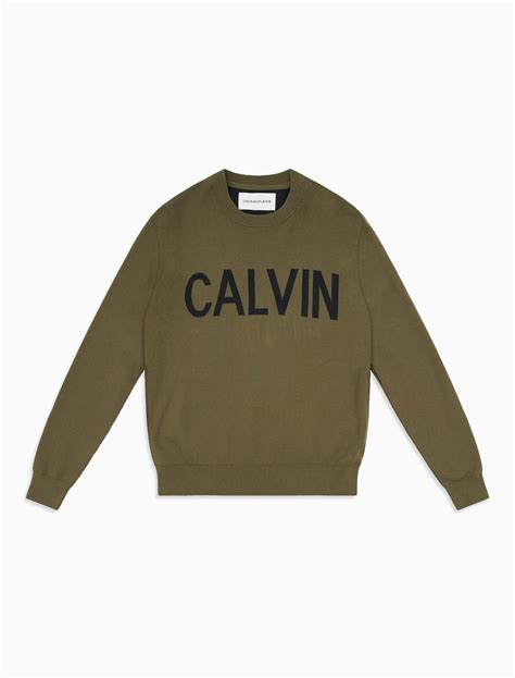 Calvin Crew Neck Sweater Sweatshirts Hoodies Calvin Klein