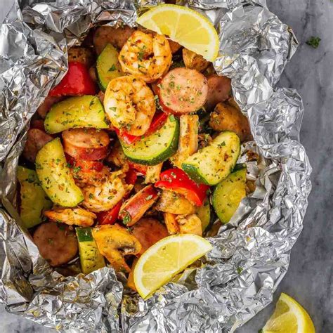 Cajun Shrimp And Sausage Foil Packets Bake Eat Repeat