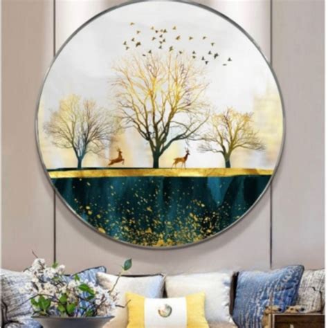 Mesmerizing Tree Crystal Glass Art Wall Painting – Allure Box