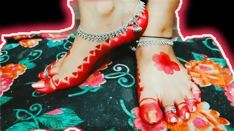 ️👣রক্ত আলতা পায় Beautiful Alta Design New Style বিয়ে বাড়িতে আলতা