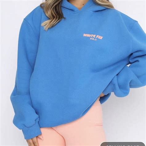 Blue And Pink White Fox Offstage Hoodie In Azure Depop