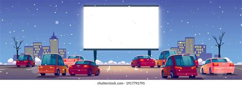 Outdoor Cinema Drivein Movie Theater Cars Stock Vector (Royalty Free) 1633915114 | Shutterstock