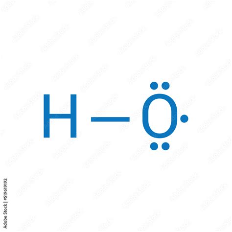 Chemical Structure Of Hydroxyl Radical HO Stock Vector Adobe Stock