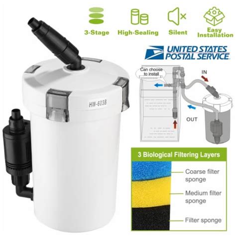 3 Stage Canister Filter With Water Pump Complete Filtration System 1