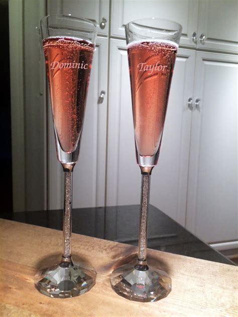 Crystal Diamond Toasting Flutes By Oleg Cassini Etsy