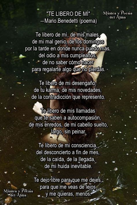 Te libero de mí Mario Benedetti Quotes Movie posters Poems