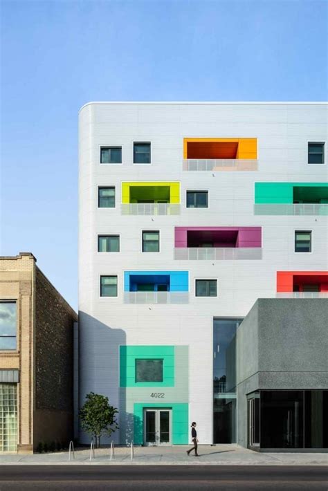 Independence Library Apartments Features Colourful Windows