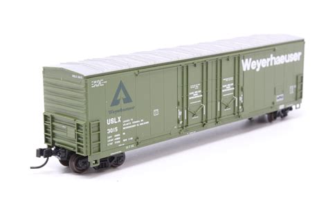 Atlas Evans Double Plug Door Boxcar Of Weyerhaeuser Green