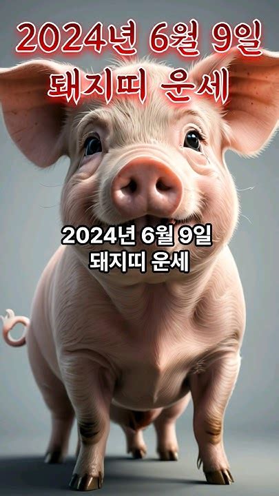 2024년 6월 9일 돼지띠 운세 돼지띠의 운세 59년생 71년생 83년생96년생 07년생 59년생돼지띠 71년생