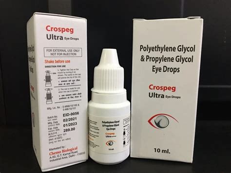 Polyethylene Glycol And Propylene Glycol Eye Drops At ₹ 289 Bottle Ophthalmic Range In New