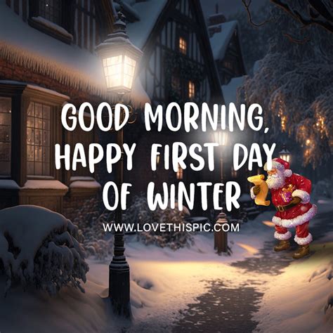 Santa Reading List Good Morning Happy First Day Of Winter Pictures