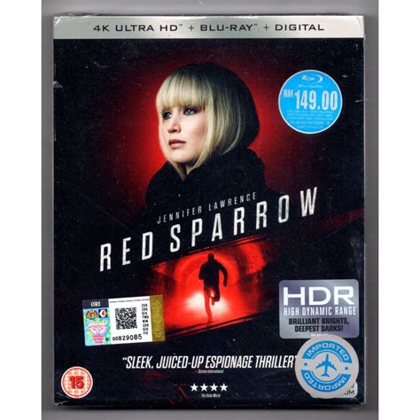 Red Sparrow 4k Ultra Hd Blu Ray Digital 4k Original Shopee