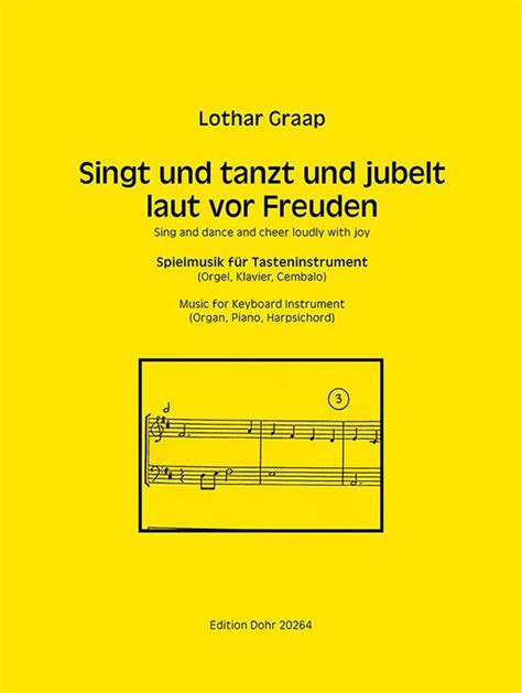 Singt Und Tanzt Und Jubelt Laut Vor Freuden Von Lothar Graap Klaviernoten