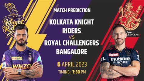 Kkr Vs Rcb Ipl 2023 Match Details Probable 11 Pitch Report