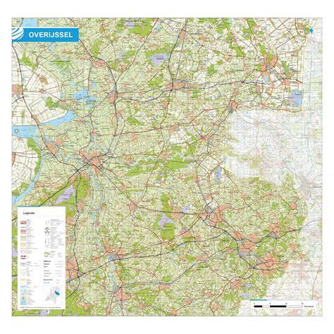 Topografische Kaart Overijssel Kaarten Wandkaarten Vector