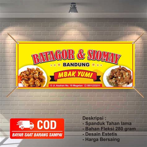 Jual Spanduk Banner Jualan Batagor Siomay Cireng Seblak Shopee Indonesia