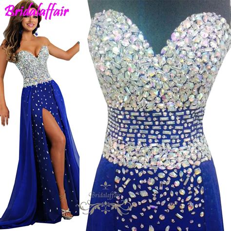 Royal Blue Elegante Prom Dresses 2018 Lungo Chiffon Vestito Da Sera Per