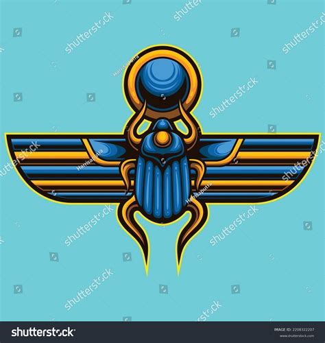 Vector Egyptian Scarab Symbol Logo Stock Vector (Royalty Free ...