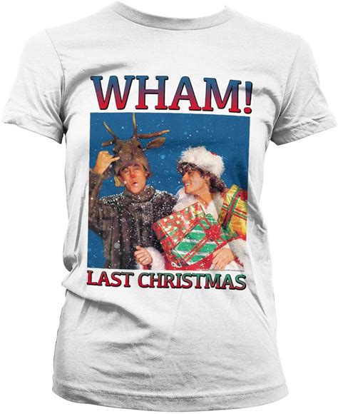 Wham Officially Licensed Last Christmas Women T Shirt White Amazon