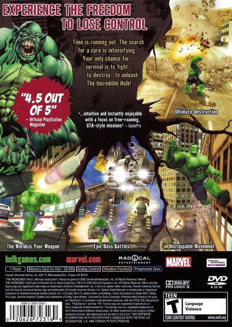 The Incredible Hulk: Ultimate Destruction Box Shot for GameCube - GameFAQs