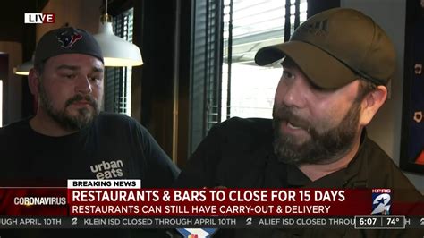 Houston Area Restaurant Owner Reacts To Order That Restaurants Must