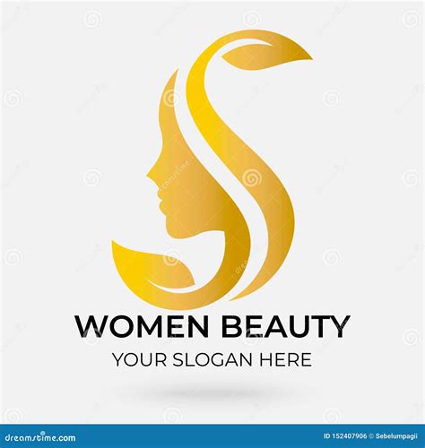 Beauty salon logo design stock illustration. Illustration of face - 152407906