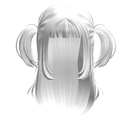 Anime Layered Half Up Messy Pigtails White Roblox