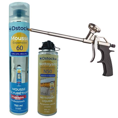 Pack Avec Mousse Expansive Pistolable Pistolet Nettoyant DSTOCK60