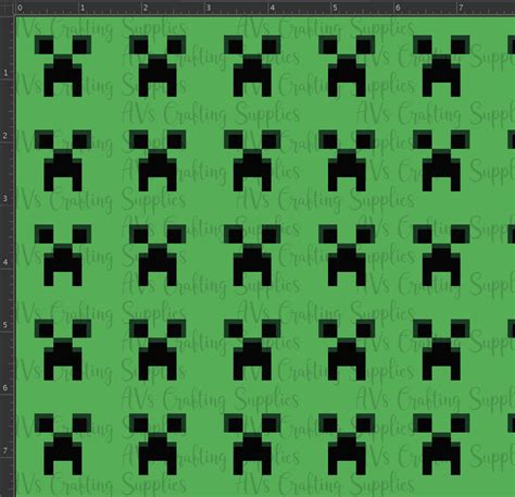 Minecraft Creeper Print Vinyl 717