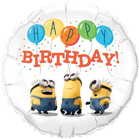 18 Pixar Minions Happy Birthday Foil Qualatex Balloon Delivery Singapore