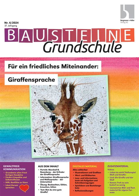 Für ein friedliches Miteinander Giraffensprache Bergmoser Höller