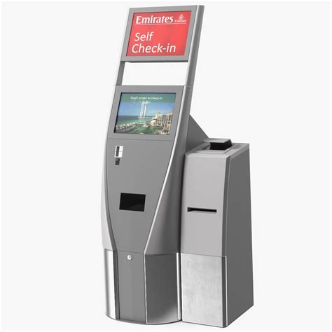 Emirates Self Check In Machine 3d Model 59 3ds Blend C4d Fbx