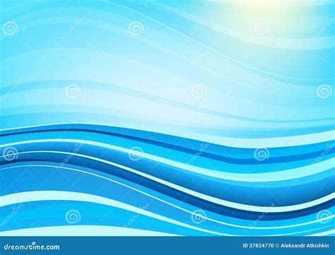 Blue And White Waves Background Stock Photo - Image: 37824770