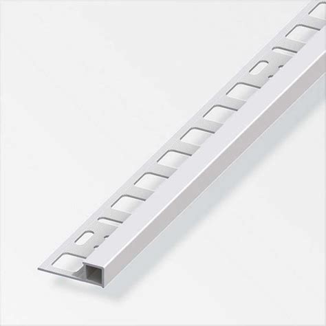 Profilo Per Piastrelle Quadrato 8x21 Mm Alluminio Argento 1 0 Mt