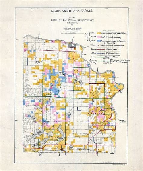 1911 Map of Indian Farms Fond Du Lac Indian Reservation Minnesota - Etsy