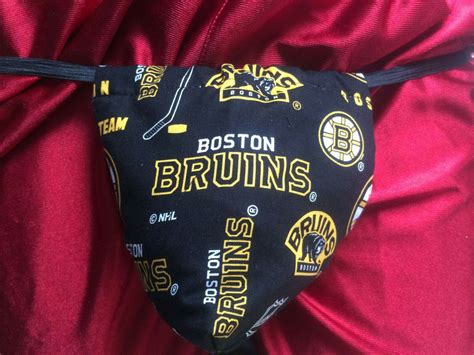 New Sexy Mens BOSTON BRUINS NHL Hockey Gstring Thong Male Lingerie Underwear Underwear